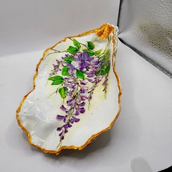 DECOUPAGE HUGE OYSTER SHELL - Picture 1 of 4